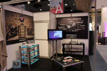 Welder Design meuble hifi haut de gamme : designer, luxe, inox, carbone, verre, led, plantine vinyle, aluminium, ensemble haute fidélité, sound system