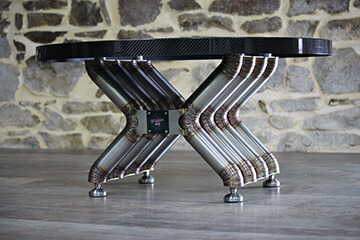 Welder Design meuble hifi haut de gamme : designer, luxe, inox, carbone, verre, led, plantine vinyle, aluminium, ensemble haute fidélité, sound system