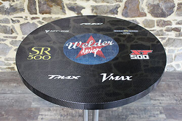 Welder Design meuble hifi haut de gamme : designer, luxe, inox, carbone, verre, led, plantine vinyle, aluminium, ensemble haute fidélité, sound system